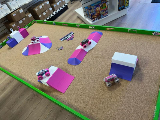 LIMITED EDITION Track Set -PINK, WHITE, & PURPLE track including Podium and Trophy set