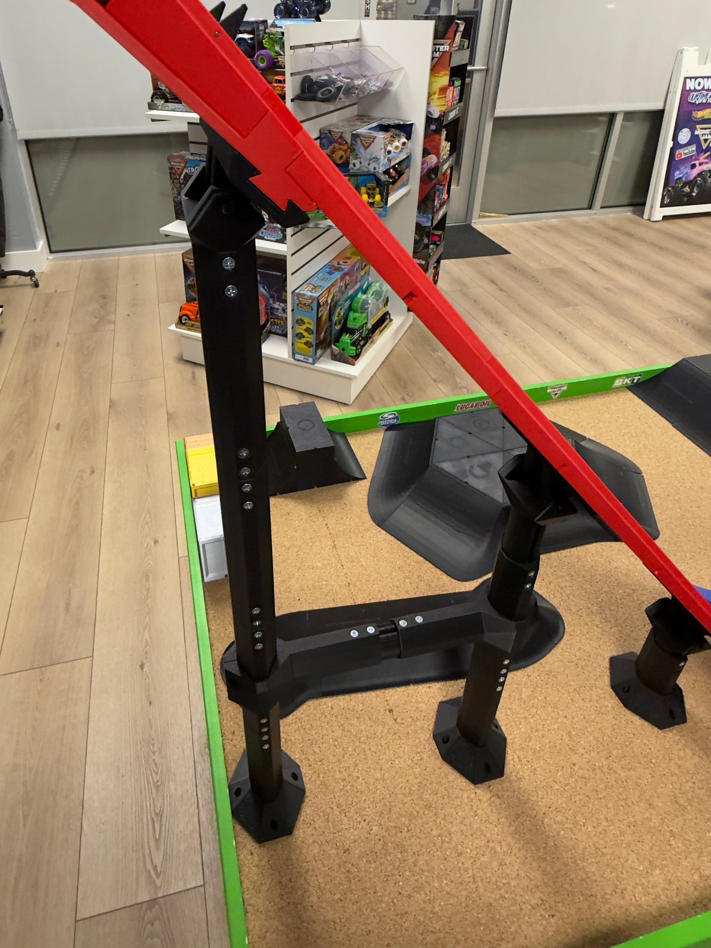 OurTime4Adventures Double Loop monster truck track - Red & Blue