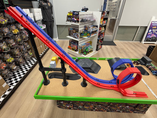 OurTime4Adventures Double Loop monster truck track - Red & Blue